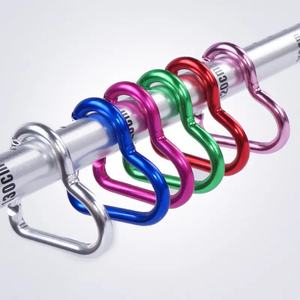 Oem <strong>Custom</strong> Make Color Heart-Shaped S <strong>Hook</strong> Carabiner Quick Buckle External Keychain Aluminum Alloy Steel Finish for Outdoor Bag - Product Image 5