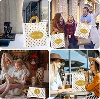 Sacs de marchandise Sacs de boutique en plastique pour petites entreprises Sac à provisions en plastique de remerciement avec logo personnalisé avec poignée