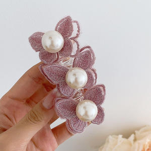 Waldstil Schmetterling Perlen Bubble Braid Haarband Damen Neu Telefonkabel-Haarschlaufe - Product Image 4