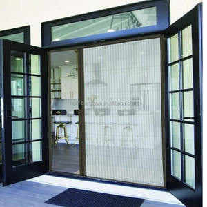 <span class=keywords><strong>Mosquitera</strong></span> Plisada Negra con Certificación de Calidad, Pantalla Retráctil, Malla Plegable Deslizante para Puerta de Dormitorio - Product Image 6