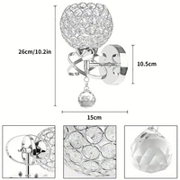 Lampe murale à abat-jour rond en cristal de style simple, best-seller, base d'ampoule E26 pour chambre à coucher et éclairage intérieur d'hôtel