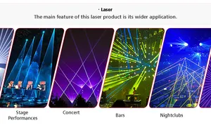 Professional Nightclub Party Stage Lighting Projector Full Color 3D Animation Mini 1W-10W RGB Dj Disco Laser Light