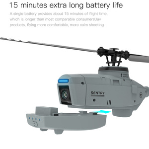 Караульная c127 вертолет 2,4G 4CH 6-Axis Gyro 720P камера оптического потока Flybarless масштаба р/у Дрон RTF система управления полетом Eachine <span class=keywords><strong>E110</strong></span> - Product Image 4
