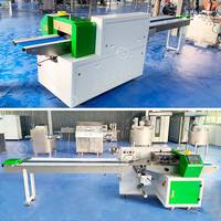 Automatische machine voor het verpakken, sealen en inpakken van zeep in plastic zakjes, geschikt voor zeep, tissues, en ander klein formaat product.