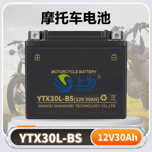 แบตเตอรี่รถจักรยานยนต์ Shangwei รุ่น YTX30L-BS 12V 30Ah ชนิดตะกั่ว-กรด สำหรับรถจักรยานยนต์ - Product Image 3