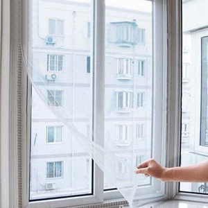 Mosquitera autoadhesiva de nailon de 1,3x1,5 M, pantalla invisible, fácil de instalar, necesidad diaria del hogar, diseño minimalista - Product Image 1