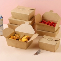 Vente en gros de boîtes en papier kraft personnalisées, écologiques, recyclées, vente directe, prix raisonnable, OEM, logo personnalisé imprimé, pour aliments