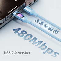 1.2M 1.8M prêt à expédier USB C Nylon maille tissé tressé produits électroniques accessoires de téléphone en gros type-c câble de données rvb