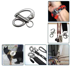 Stainless Steel Fixed Bail Snap Shackle For Bracelet Sailboats Marine Snap Shackle Quick Release