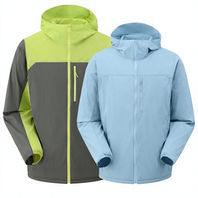 Summer Adults Solid Sun Protection Hooded Waterproof Windproof Nylon Outdoor Windbreaker Jacket Men's Women's Large Size Fishing