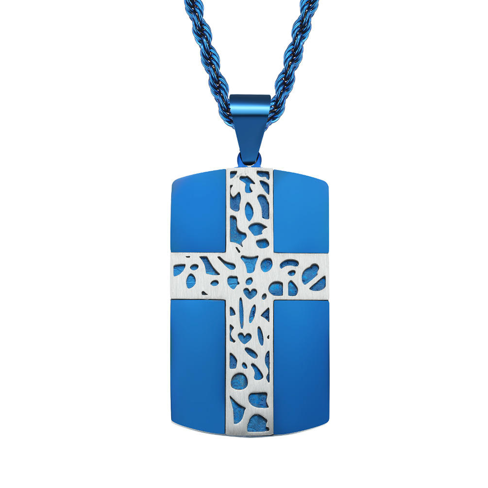 Pendentif Simple Bleu Sans Chaîne