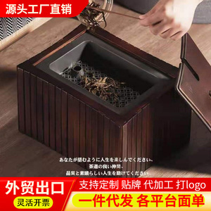 Cestas de té al por mayor con tapas, accesorios para el té, cestas de té de bambú natural, recipientes para residuos de té, con drenaje y para uso en seco/húmedo - Product Image 3