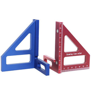 Règle de marquage de charpentier multifonctionnelle Jauge d'angle pour le travail du bois Rapporteur carré Règle de ligne de dessin - Product Image 3