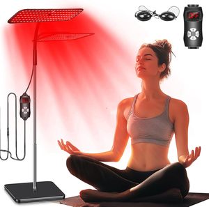 Dispositivo <span class=keywords><strong>de</strong></span> Panel <span class=keywords><strong>de</strong></span> Luz Infrarroja Cercana <span class=keywords><strong>de</strong></span> 660nm y 850nm para Uso Facial y Corporal en el Hogar, con Soporte Ajustable y Temporizador, Lámpara LED <span class=keywords><strong>de</strong></span> Luz Roja - Product Image 4