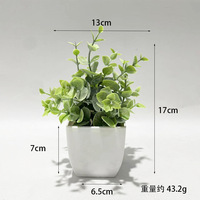 Plantes artificielles en pot 18 cm pour la décoration intérieure de la maison et du bureau, table à manger, lavande verte, romarin