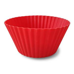 LOT DE 4 MOLLETS DE CUISSON EN SILICONE ROUGE POUR FRITTEUSE À AIR 7X3.2CM - Product Image 1