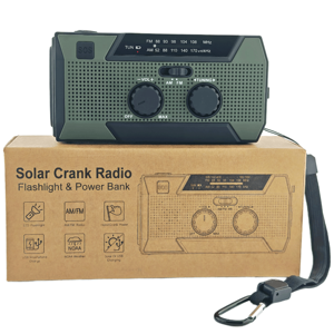 Radio de Emergencia Resistente al Agua con Linterna de 1W y Manivela para Senderismo y Aventuras, Estación Portátil - Product Image 6