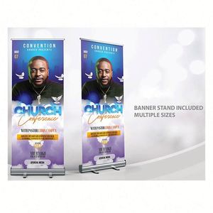 Church <b>Backdrop</b> Decoration Retractable Banner Signs Printing Digital Roll up Banner <b>Stand</b> Display Pastor Welcome Sign - Product Image 1