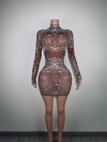 Robe de soirée moulante de luxe en maille ornée de strass et de franges pour fête d'anniversaire, robe de soirée formelle grande taille, robe de soirée pour femmes, robe de soirée en boîte de nuit