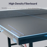 Table de tennis de table mobile 25 mm en panneau de fibres haute densité pour entraînement et compétition en intérieur