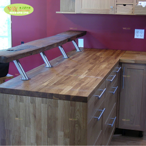 Barra de madera de roble sólida personalizada de fábrica, encimera de roble FJ, estilo Moder, gran oferta - Product Image 2