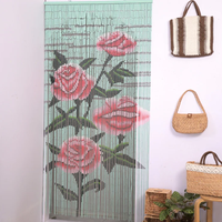 Stores à enroulement en bambou perlé de haute qualité, faits à la main, à motif vertical, séparateur de pièce, décoration intérieure, écologiques, OEM disponible, mariages