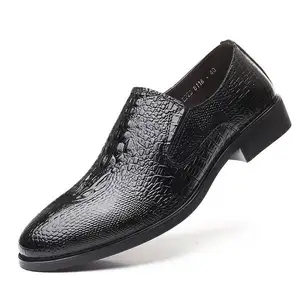 Wholesale Leather Shoes For Men Formal Shoes Men Classic Fashion Charol Crocodile Shoes Men Elegant Wedding Dress