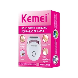 Épilateur pour le corps, le visage, les jambes, le bikini, les lèvres, <span class=keywords><strong>Kemei</strong></span> KM-673, batterie, épilateur pour femmes, outil d'épilation portable, rasoir rotatif - Product Image 6
