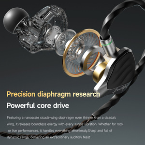 Auriculares intrauditivos con cable HIFI para juegos • Aleación de zinc • Controlador dinámico • Cable desmontable • Monitoreo para audiófilos - Product Image 4