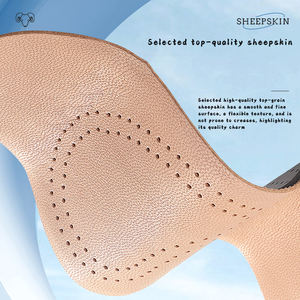 Erkek kadın spor konfor tabanlık koyun derisi uzun ayakta yumuşak deri doğal lateks ter esneklik koku geçirmez nefes - Product Image 4