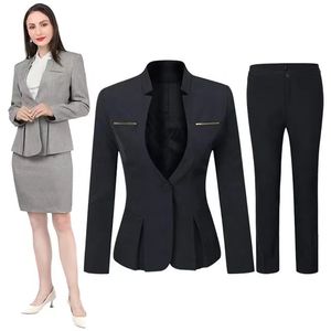 Completo da <span class=keywords><strong>Donna</strong></span> di Alta Qualità per Affari, Nuovo Set Due Pezzi Stile <span class=keywords><strong>Cargo</strong></span> alla Moda, Abiti Formali da <span class=keywords><strong>Donna</strong></span> per il Commercio Estero - Product Image 5