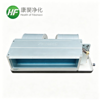 Unidad de Ventilador con Condensador Oculto Horizontal de 4 Tubos con Control Inteligente, 3 Filas de Refrigeración y 1 Fila de Calefacción, FCU BMS Modbus para Hoteles y Edificios de Oficinas