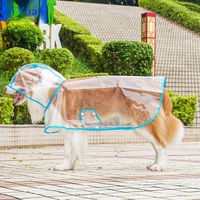 Transparante waterdichte hondenregenjas voor buiten, winddicht, ademend, geschikt voor Golden Retriever, Labrador en grote honden.