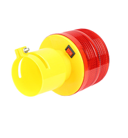 Haute Performance Fixe Type Étanche LED Trafic Sécurité Routière Lumières Clignotant Flash Strobe Solaire Rouge Voyants D'avertissement