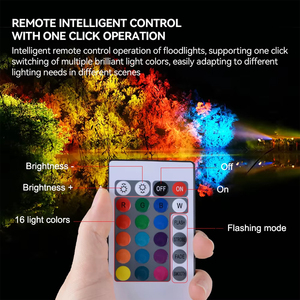 <span class=keywords><strong>Projecteur</strong></span> <span class=keywords><strong>Solaire</strong></span> 50W 100W <span class=keywords><strong>Projecteur</strong></span> LED RVB Changement de <span class=keywords><strong>Couleur</strong></span> Télécommande Étanche IP66 Lampe d'Extérieur <span class=keywords><strong>Solaire</strong></span> - Product Image 3