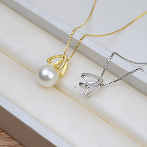 Wenchi S925, Anillo Abierto de Plata, Pendientes de Bola, Accesorios para DIY, Soporte para Perlas, Juego de Joyería, Diseño de Bola Abierta, Modelo Chino 16100 - Product Image 3