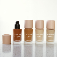 Fond de teint liquide imperméable à couverture totale, minimise les pores, blanchissant, végétalien, correcteur, hydratant, maquillage de luxe - Logo personnalisé