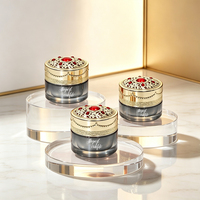 Pot en verre ambré personnalisé pour crème cosmétique, emballage vide pour soins de la peau