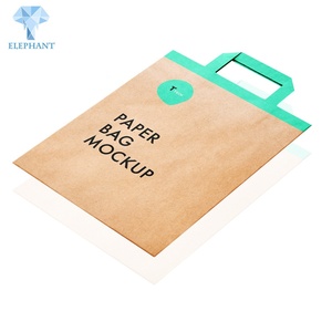 Custom Food Grade Low Cost Pastry <b>Bread</b> Sandwich Promotion Small Takeaway Flat Handle Brown Kraft Food Paper Packaging <b>Bag</b> - Product Image 4
