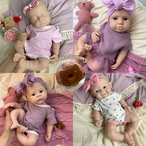 Poupée <span class=keywords><strong>Reborn</strong></span> vierge de 18 pouces en silicone intégral, réaliste, non peinte, avec membres flexibles, pour artistes et créateurs de Reborns, adaptée aux biberons et au bain - Product Image 1