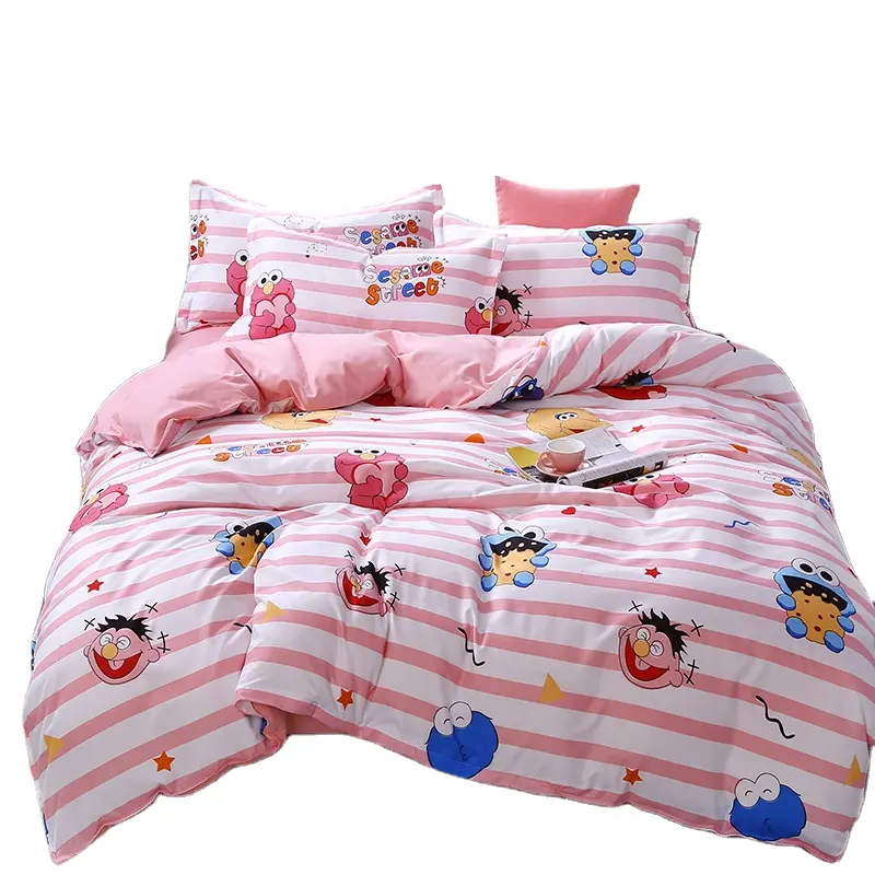 घर Bedlinen अच्छी गुणवत्ता फैलाने पिंक पैंथर मुद्रित बच्चों के बिस्तर शीट बिस्तर सेट, Duvet कवर सेट