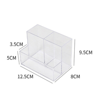 Boîte en acrylique transparente personnalisée du fabricant d'origine, boîte de rangement pour maquillage en acrylique, vente en gros, boîte en acrylique compartimentée personnalisée