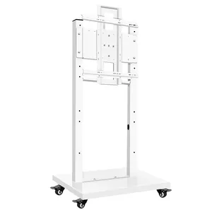 HILLPORT carrinho móvel para TV de 43-75 polegadas com suporte de altura ajustável para monitor, base giratória do chão para suportar a tela vertical