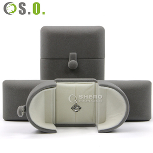 High Quality Luxury Velvet Jewelry <b>Box</b> with Custom Logo for High End Diamond and Pearl Jewelry Display - Product Image 1