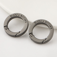 Mosquetón Cuadrado de Aleación de Zinc Color Gunmetal con Anillo de Resorte y Hebilla Personalizable para Bolsos, Carteras y Accesorios DIY