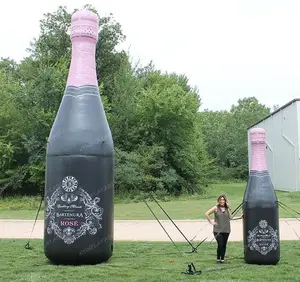 2024 Custom giant inflatable champagne bottle for advertising