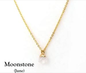Conjunto de Collar y Anillo de Piedra Lunar Arcoíris Natural en Bruto, Joyería de Piedras Preciosas Rústicas Curativas de Piedra Natal - Product Image 3