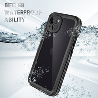 Pour iPhone 13 Mini iPhone13 Pro Max couverture arrière points transparents natation antichoc Redpepper Protection étanche coque de téléphone