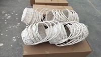 Panier rond en osier blanc fabriqué en usine, panier en saule naturel tissé à la main pour l'arrangement floral, la décoration de Pâques et de mariage