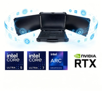 Ordinateur portable ultra-robuste IP65 renforcé, étanche, compatible IA Intel, 15,6 pouces, triple écran